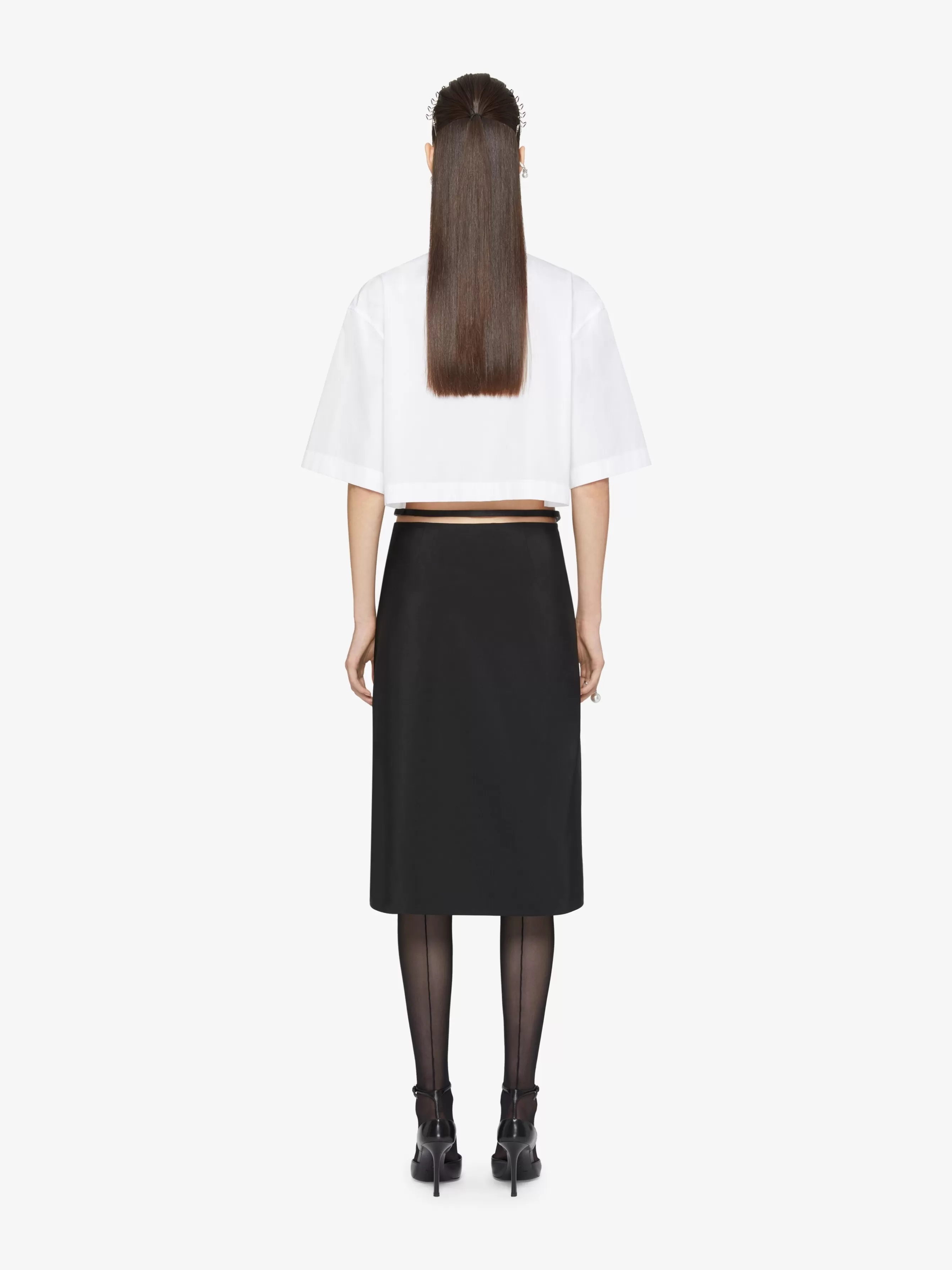 GIVENCHY Skirts-Voyou wrap skirt in cotton taffetas