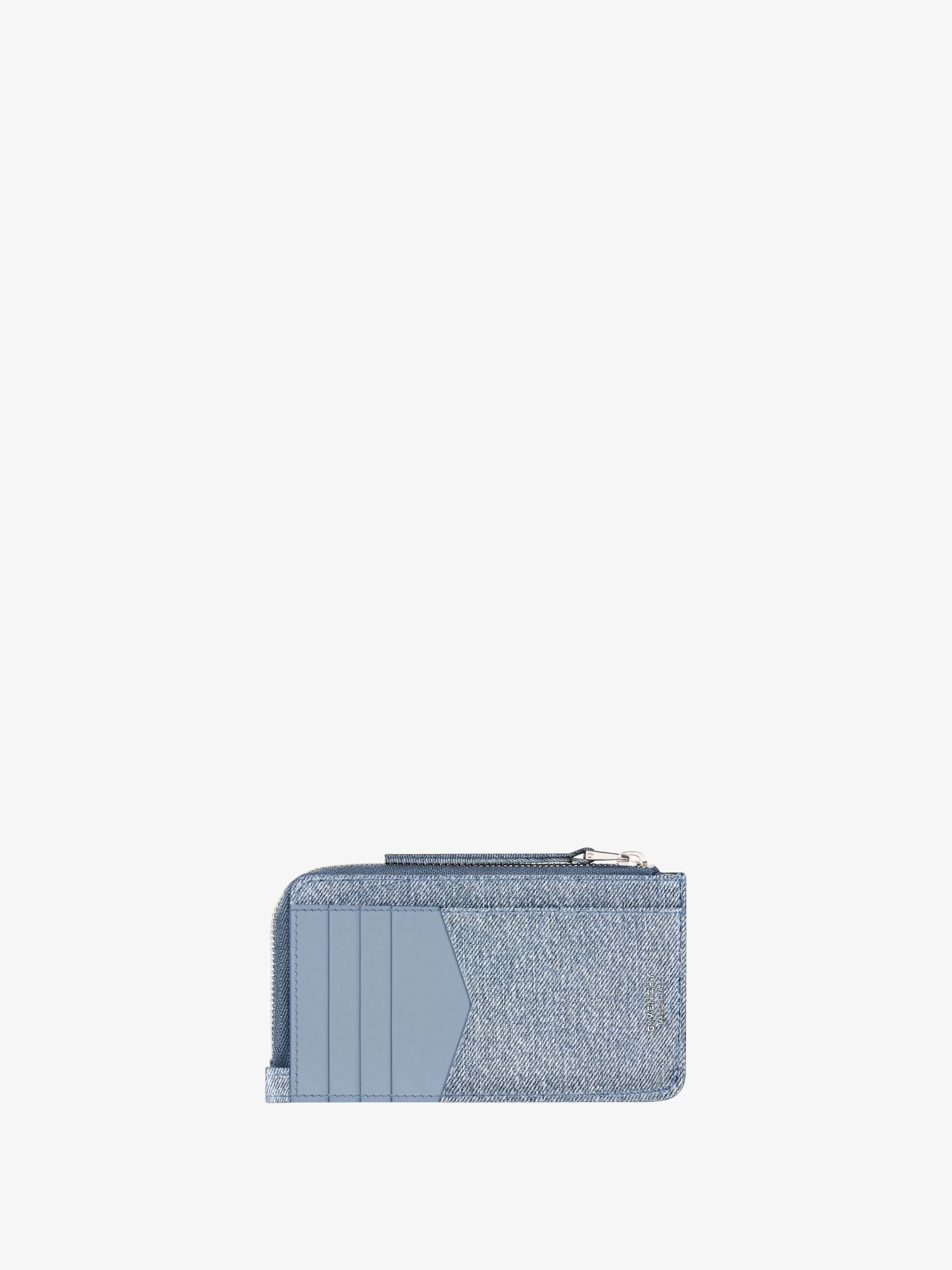 Men/Women GIVENCHY Small Leather Goods | Small Leather Goods-Voyou zipped card holder in denim