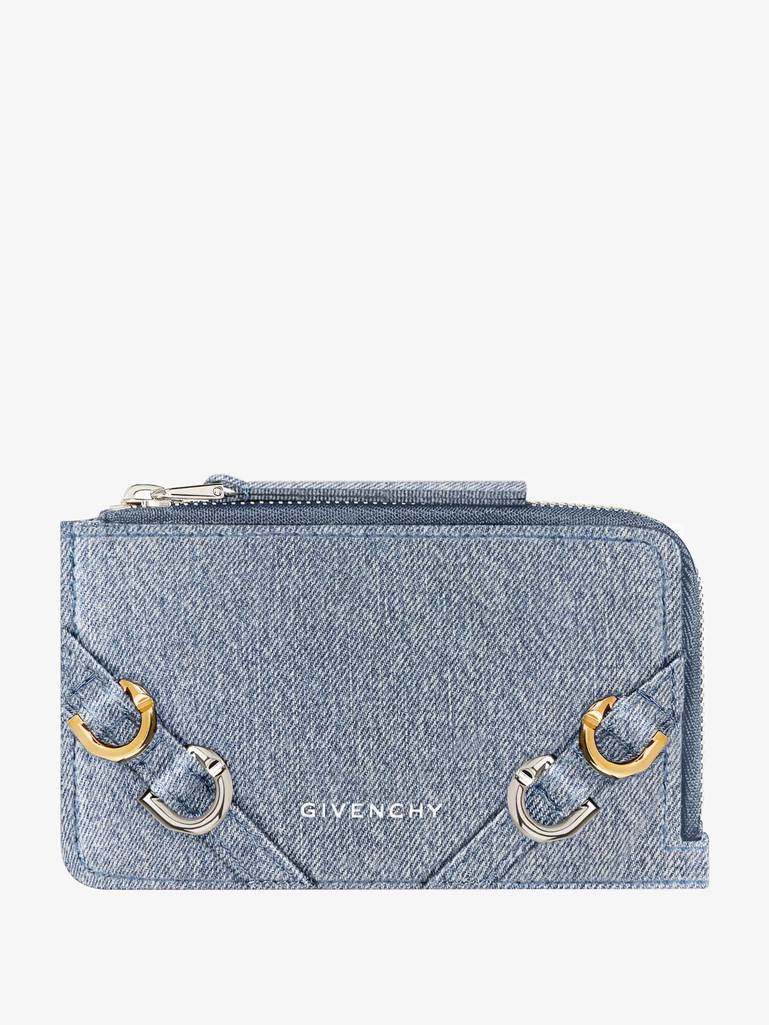 Men/Women GIVENCHY Small Leather Goods | Small Leather Goods-Voyou zipped card holder in denim