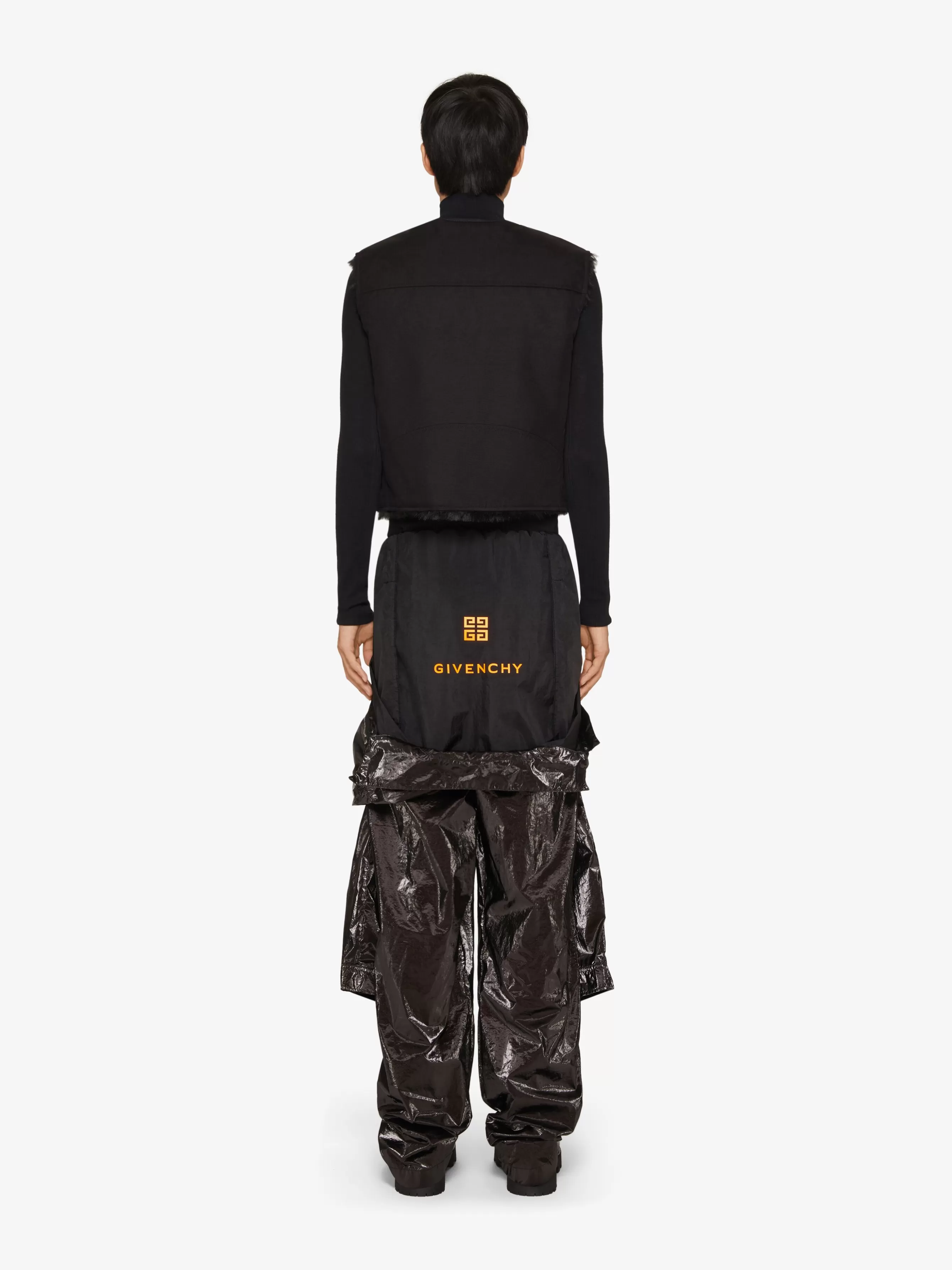 Sale GIVENCHY Outerwear-Waistcoat in cordura with faux fur lining