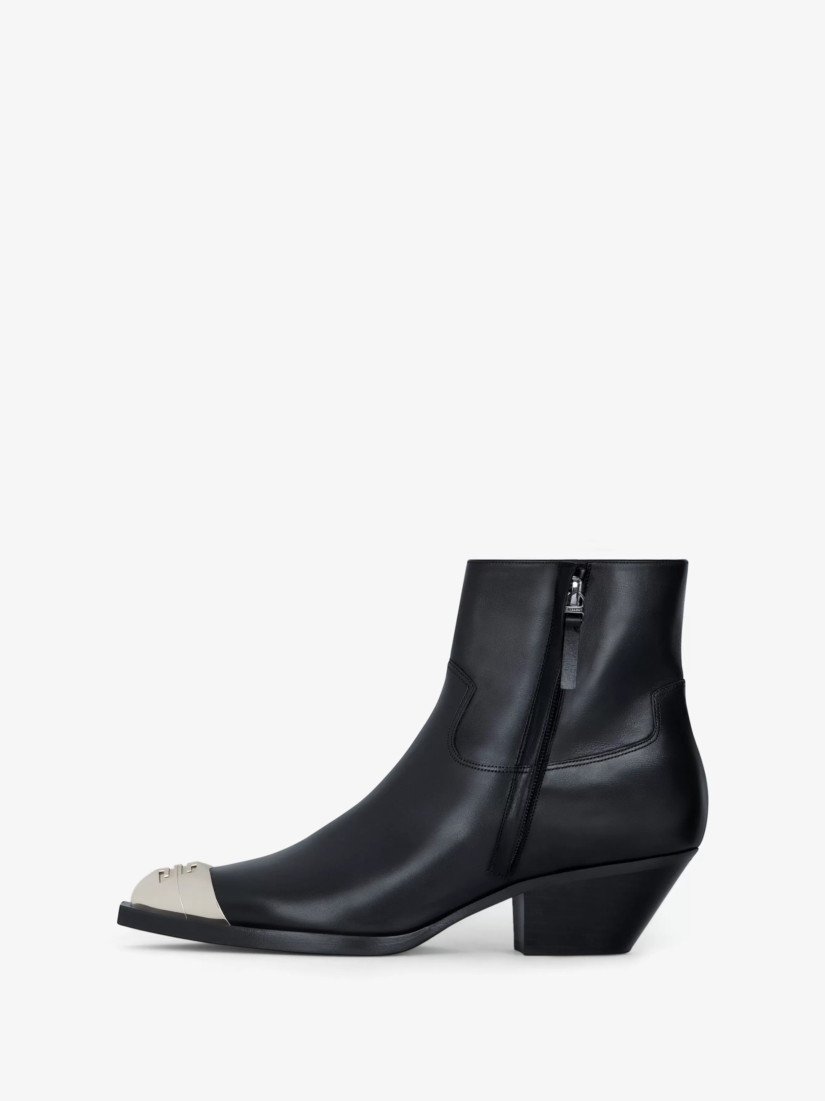 Women GIVENCHY Boots & Booties | Shark Lock-Western ankle boots in leather