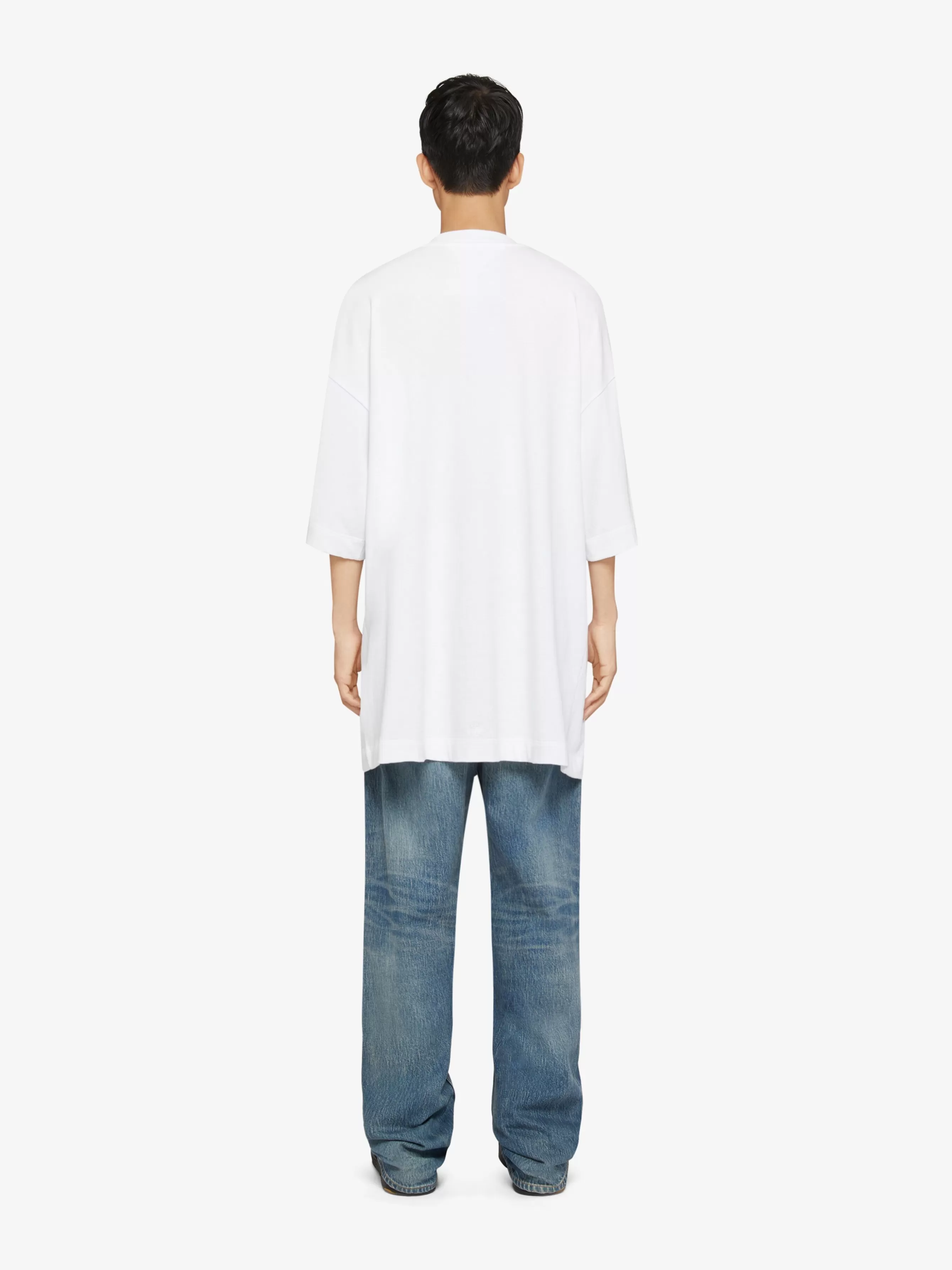 GIVENCHY T-Shirts-Wide fit t-shirt in cotton with eyelet details