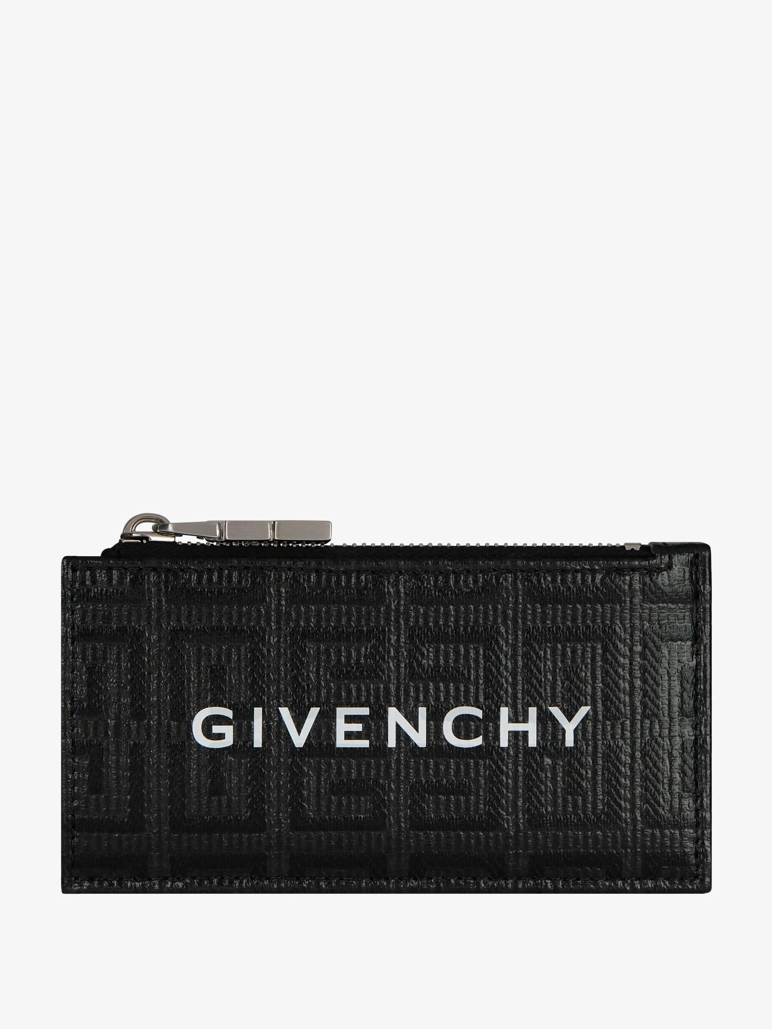 GIVENCHY Small Leather Goods-Zipped card holder in 4G coated canvas and leather